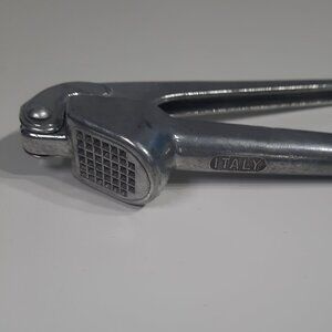 Vintage Garlic Press Made in Italy Cast Aluminum 6" Kitchen Tool MCM